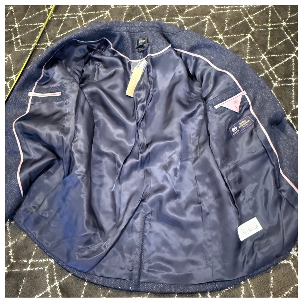 NWT! J. Crew Alfie blazer in navy English wool herringbone - Picture 6 of 11